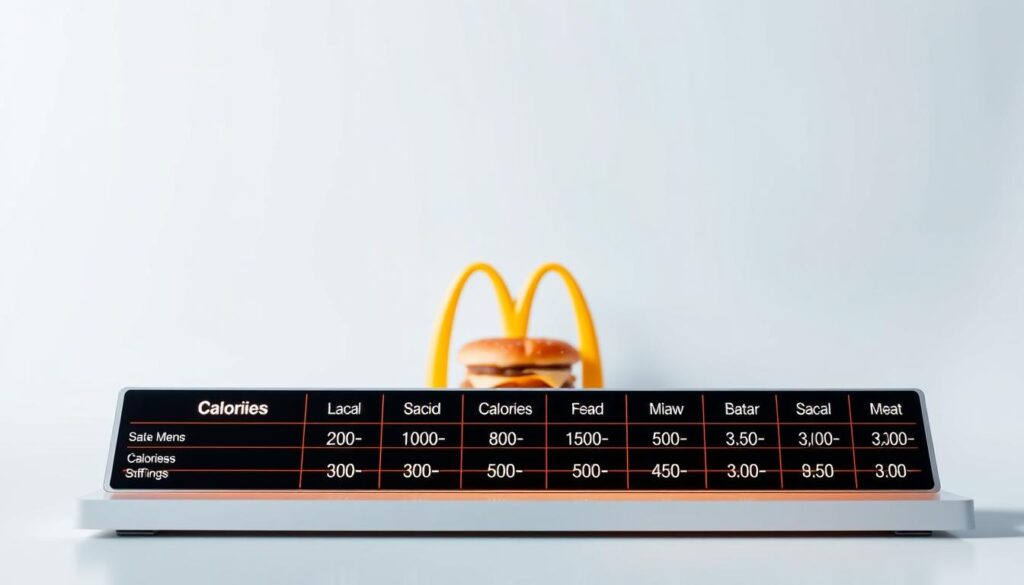 Fast Food Kalorientabelle